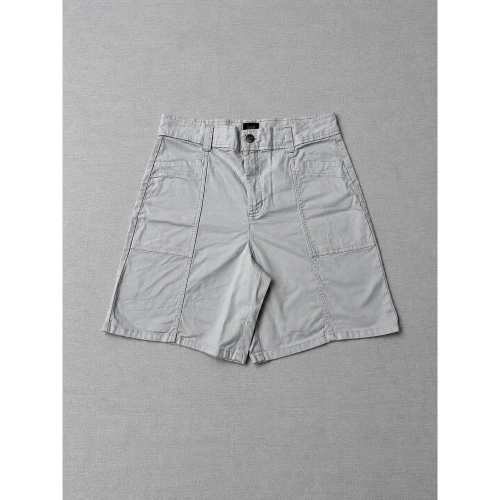 Lee White Carpenter Shorts Size 11M Women's Utility Pockets Cotton Blend
